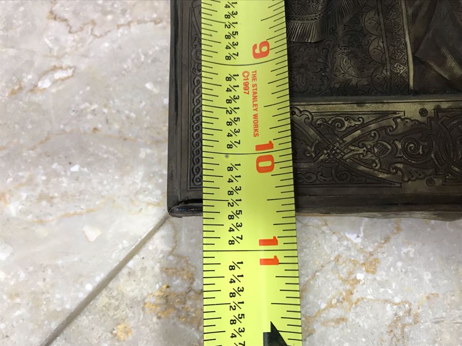 Antique Russian Orthodox Icon Of Virgin Mary With Jesus Handpainted Icon In Metal Riza Oklad 9 X 10.5 [Photo 31]