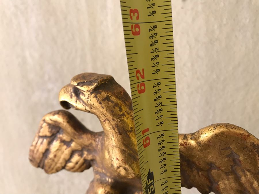 Impressive French Empire Style Ormolu Mounted 4 Post Bed With Gilded Eagle Finials At Each Post And Claw Feet 83W X 105L X 62H [Photo 28]