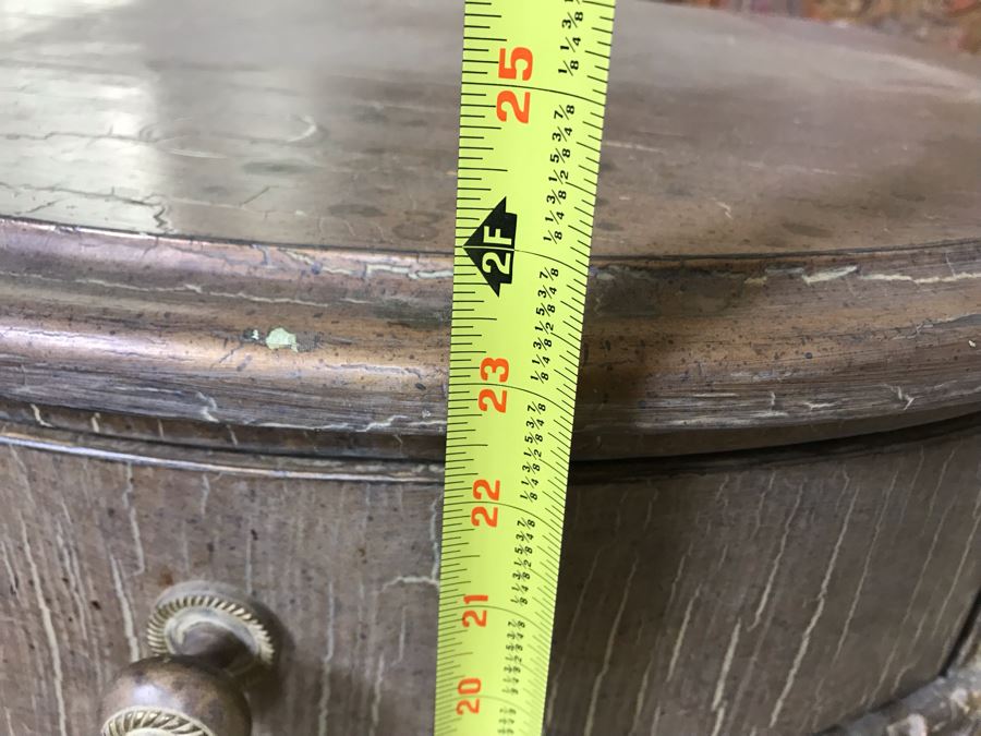 Custom Round 3-Drawer Side Table Dresser 30W X 24H [Photo 8]