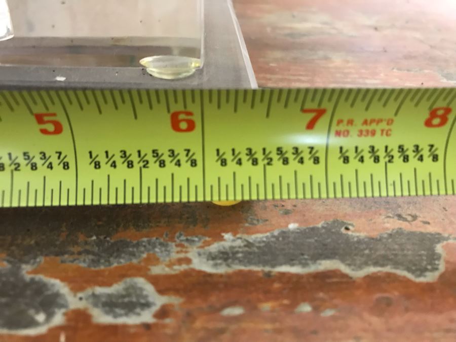 Pair Of Asian Painted Metal Foo Dog Table Lamps With Lucite Bases 6.5W X 41H [Photo 17]