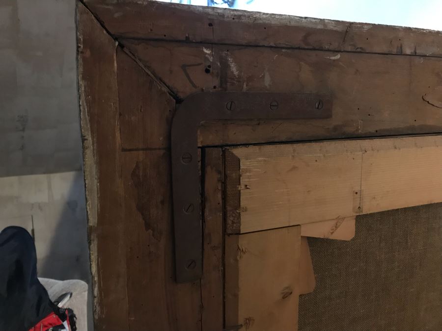 Large Original Antique Religious Oil Painting Of Jesus Blessing Children In Antique Wooden Painting From Rome Italy Measures 76W X 50H Frame Measures 90W X 64H - Has Reserve Price [Photo 41]