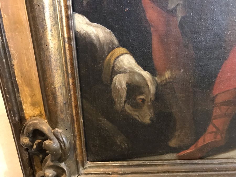 Large Original Antique Religious Oil Painting Of Jesus Blessing Children In Antique Wooden Painting From Rome Italy Measures 76W X 50H Frame Measures 90W X 64H - Has Reserve Price [Photo 24]