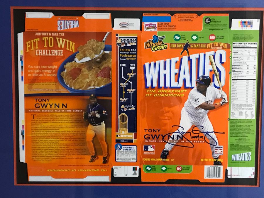 Hand Signed Tony Gwynn HOF Framed New Wheaties Box 29W X 22H [Photo 4]