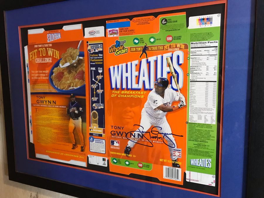 Hand Signed Tony Gwynn HOF Framed New Wheaties Box 29W X 22H [Photo 5]