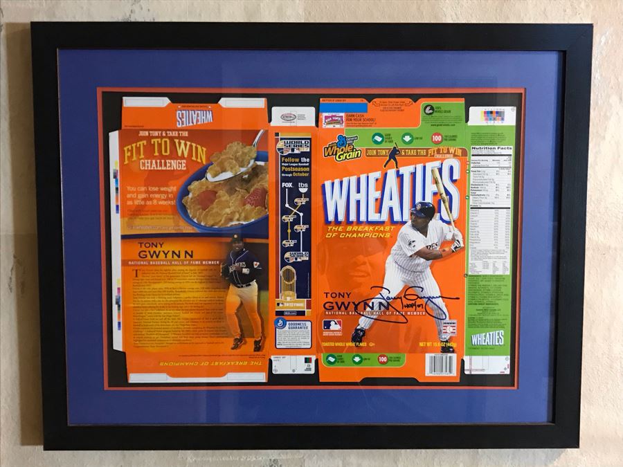 Hand Signed Tony Gwynn HOF Framed New Wheaties Box 29W X 22H [Photo 2]
