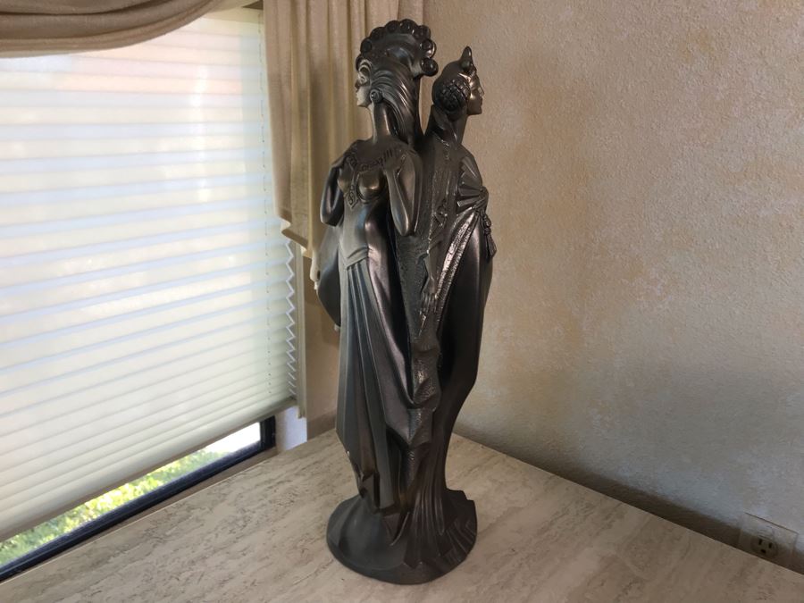 Vintage 1990 Austin Productions Alexsander Danel Sculpture Les Trois Elegante 27H [Photo 8]