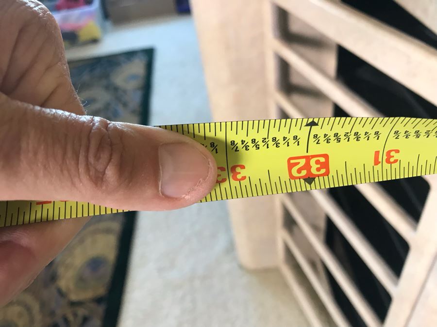 Large Custom 4-Piece Entertainment Center Cabinet With Built-In Speakers (Stereo Equipment On Lower Right Shelves Included With Cabinet) 118W X 33D X 84H [Photo 13]