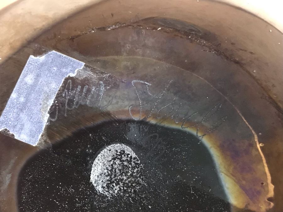 Signed Studio Iridescent Art Glass Vase By Bruce Stowell 8W X 7H [Photo 8]