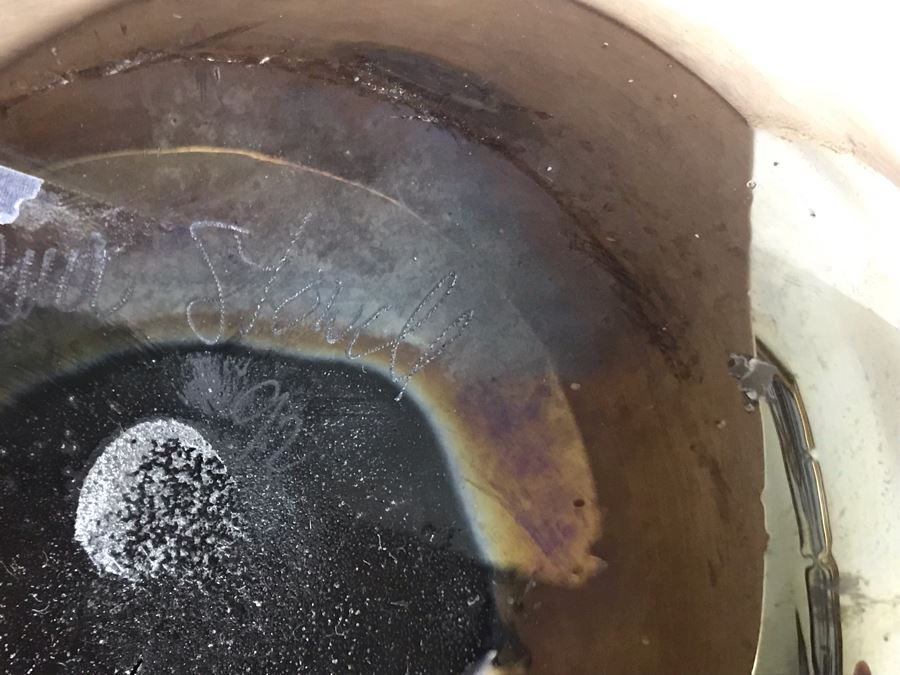 Signed Studio Iridescent Art Glass Vase By Bruce Stowell 8W X 7H [Photo 9]