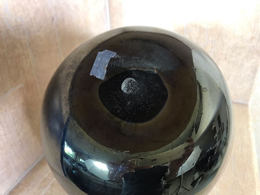 Signed Studio Iridescent Art Glass Vase By Bruce Stowell 8W X 7H [Photo 11]