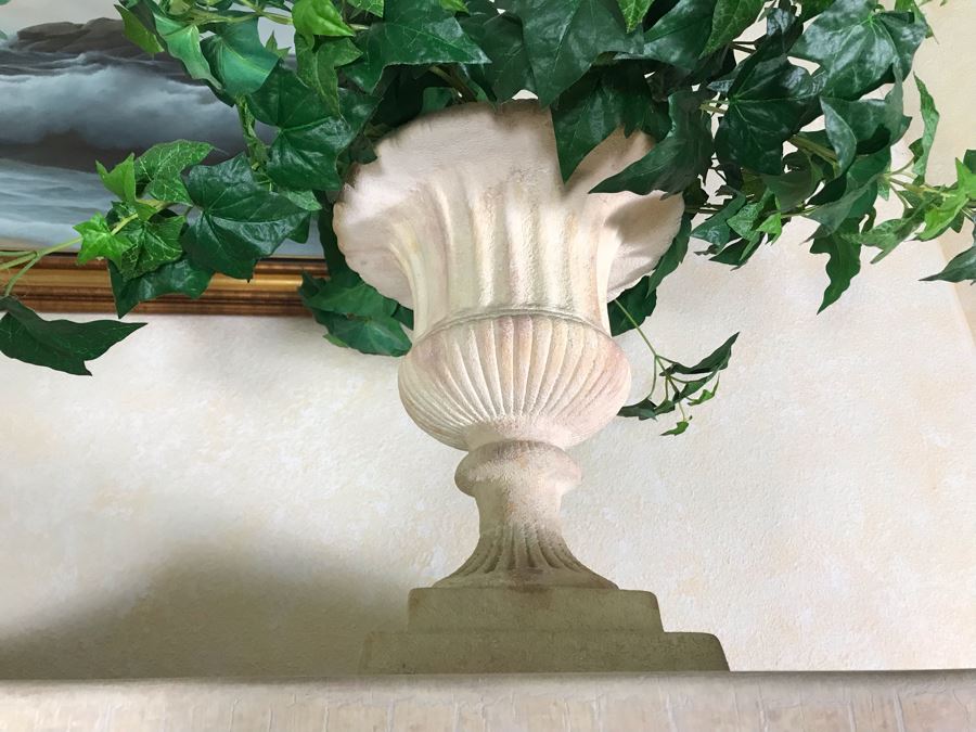 Pair Of Planter Urns With Artificial Plants [Photo 6]