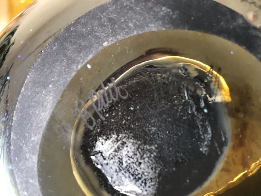 Signed Studio Iridescent Art Glass Vase By Bruce Stowell 9W X 7H [Photo 8]