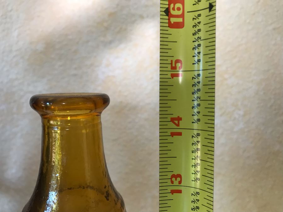 Pair Of Amber Glass Bottles 14.5H [Photo 6]