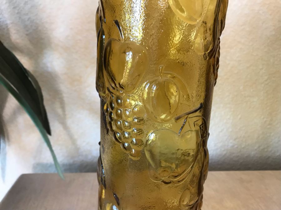 Pair Of Amber Glass Bottles 14.5H [Photo 3]