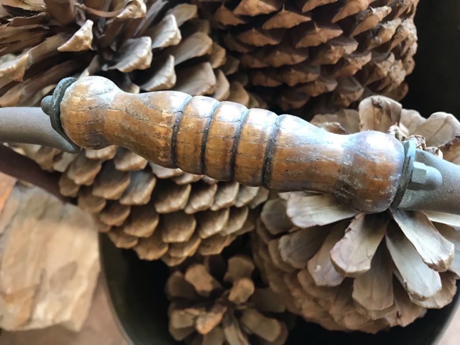 Vintage Brass Footed Coal Ash Scuttle Bucket 18W X 12D X 19H [Photo 6]