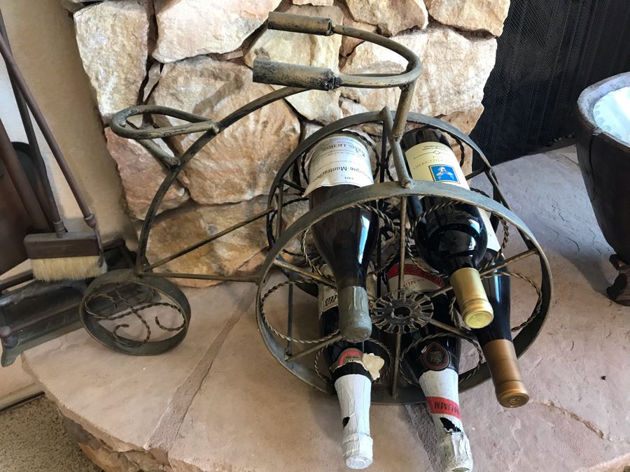 Metal Bicycle Wine Storage Rack 23W X 8D X 17H [Photo 2]