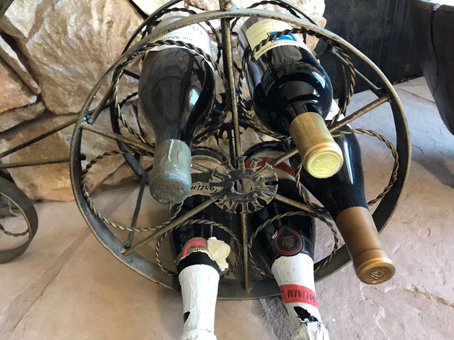 Metal Bicycle Wine Storage Rack 23W X 8D X 17H [Photo 4]