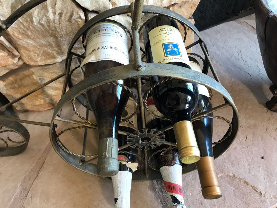 Metal Bicycle Wine Storage Rack 23W X 8D X 17H [Photo 3]