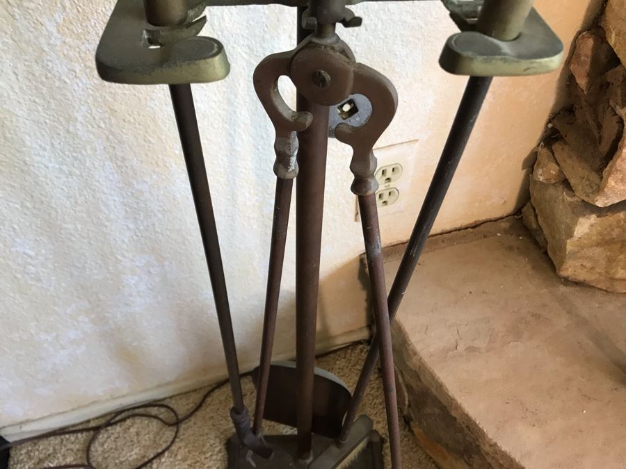 Vintage Brass Horsehead Fireplace Tools [Photo 4]