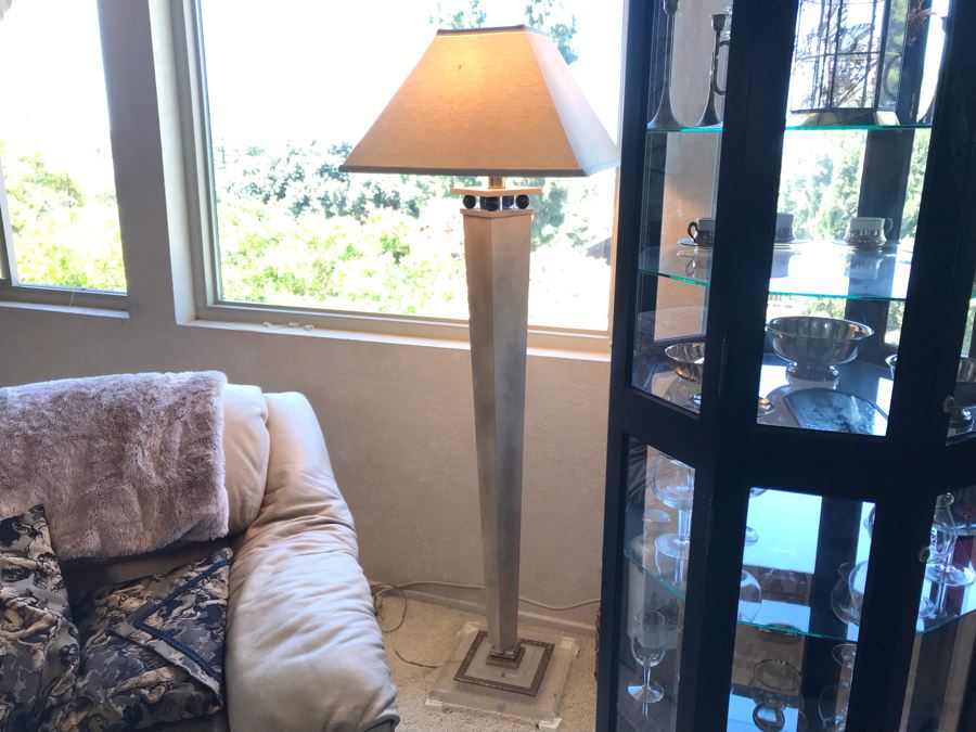 Bauer Lamp Co Floor Lamp With Lucite Base 61H [Photo 1]