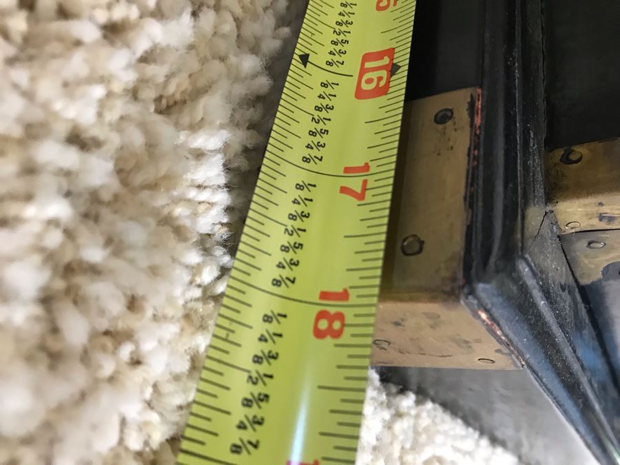 Vintage Asian Cabinet With Brass Hardware, Single Drawer And Three Shelves Lockable 22.5W X 18D X 34H [Photo 22]