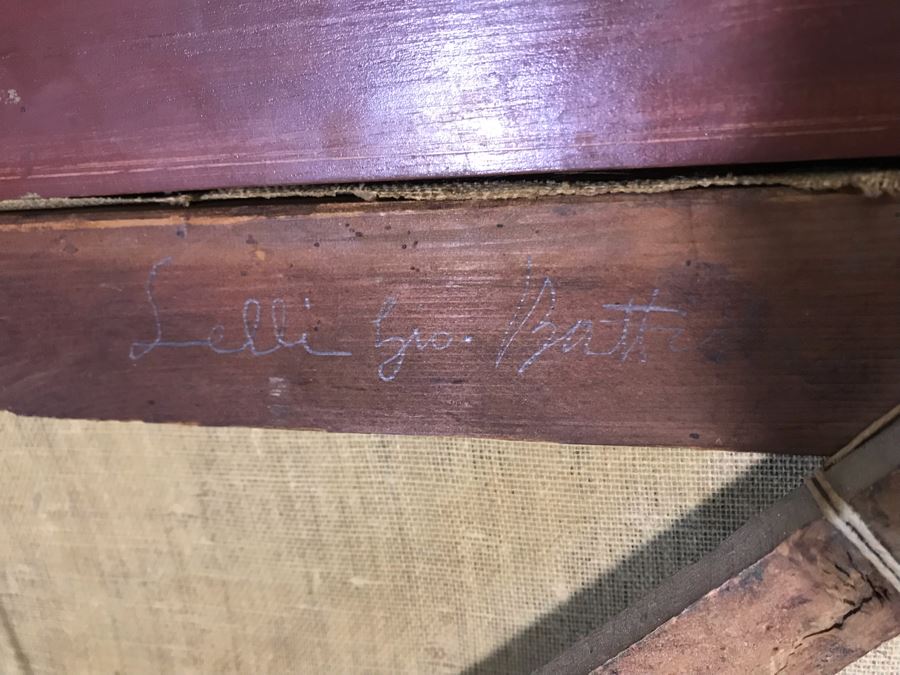 Original Antique Oil Painting No Signature Visible On Front - Pencil Signature On Back 32W X 39H [Photo 26]