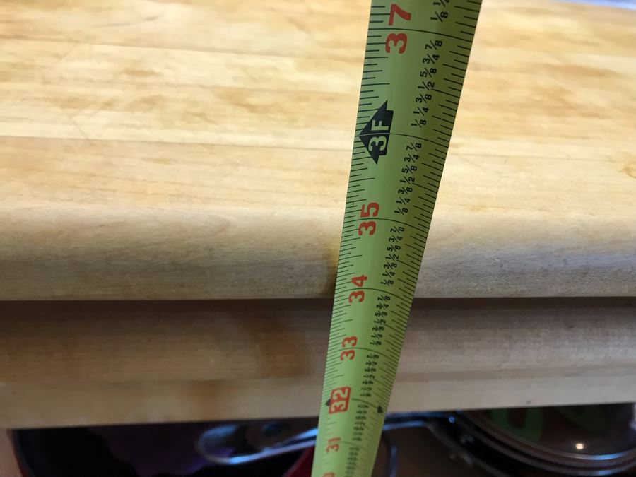 Butcher Block Top Kitchen Island On Casters 36W X 20D X 35H [Photo 10]