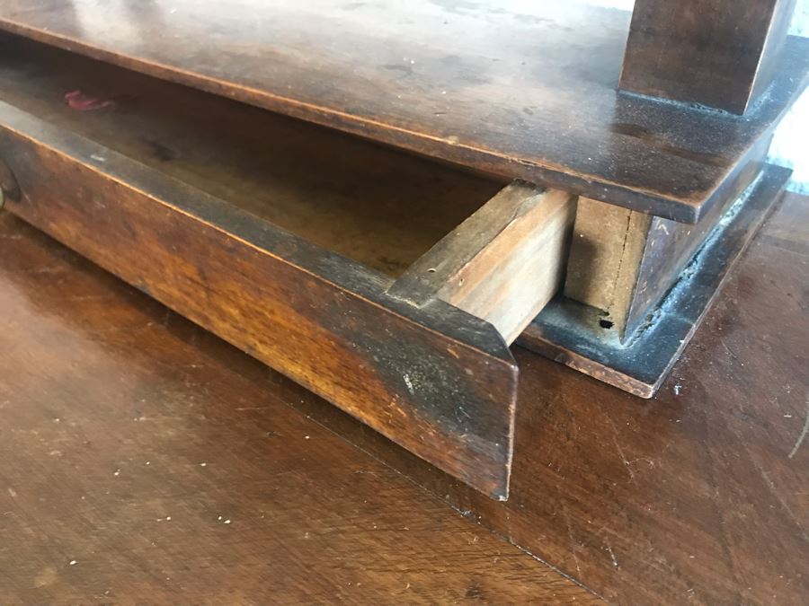 Antique 2-Drawer Dresser Chest Of Drawers With Removable Mirror 36W X 18D X 33H [Photo 13]