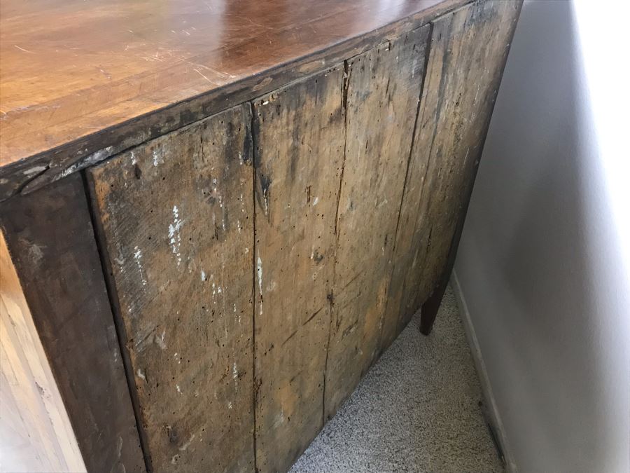 Antique 2-Drawer Dresser Chest Of Drawers With Removable Mirror 36W X 18D X 33H [Photo 20]