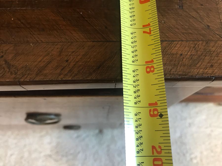 Antique 2-Drawer Dresser Chest Of Drawers With Removable Mirror 36W X 18D X 33H [Photo 15]