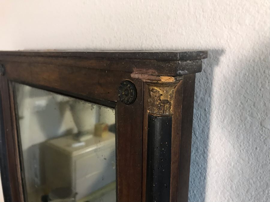 Antique 2-Drawer Dresser Chest Of Drawers With Removable Mirror 36W X 18D X 33H [Photo 12]