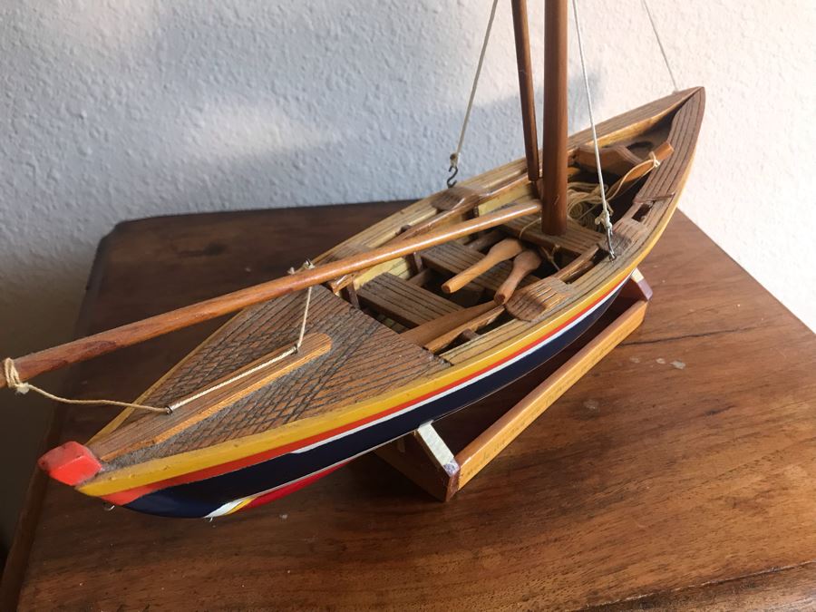 Wooden Ship Model Boat By Jay Tie Patterson 16W X 4D X 17H [Photo 8]