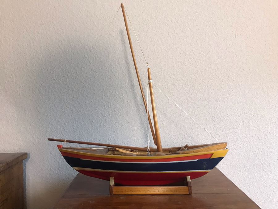Wooden Ship Model Boat By Jay Tie Patterson 16W X 4D X 17H [Photo 2]