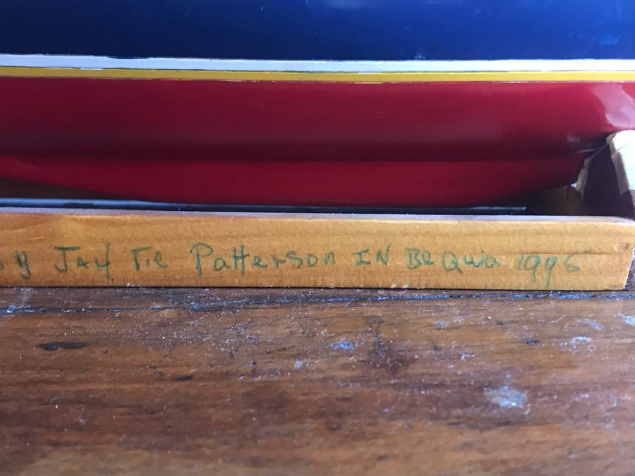 Wooden Ship Model Boat By Jay Tie Patterson 16W X 4D X 17H [Photo 10]