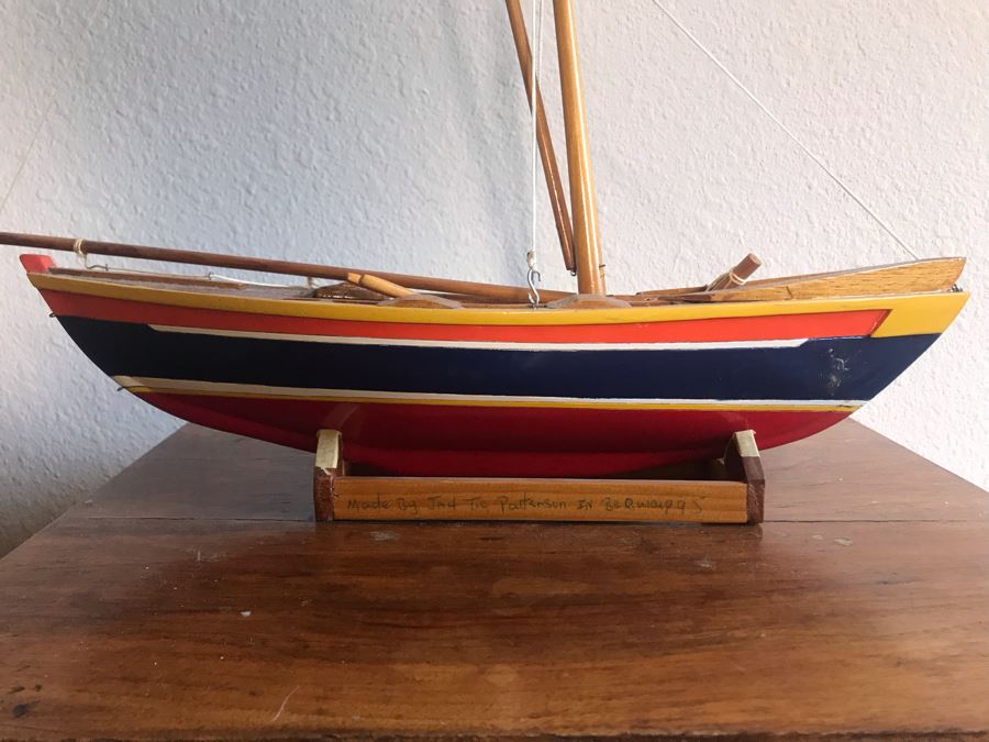 Wooden Ship Model Boat By Jay Tie Patterson 16W X 4D X 17H [Photo 3]