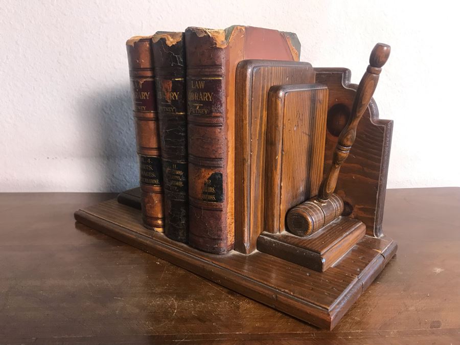 Faux Law Library Books Bookends Hidden Safe (No Key) - See Photos 16W X 8D X 10H [Photo 6]