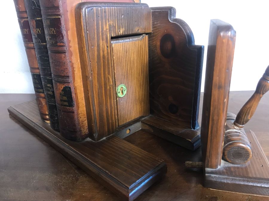 Faux Law Library Books Bookends Hidden Safe (No Key) - See Photos 16W X 8D X 10H [Photo 2]