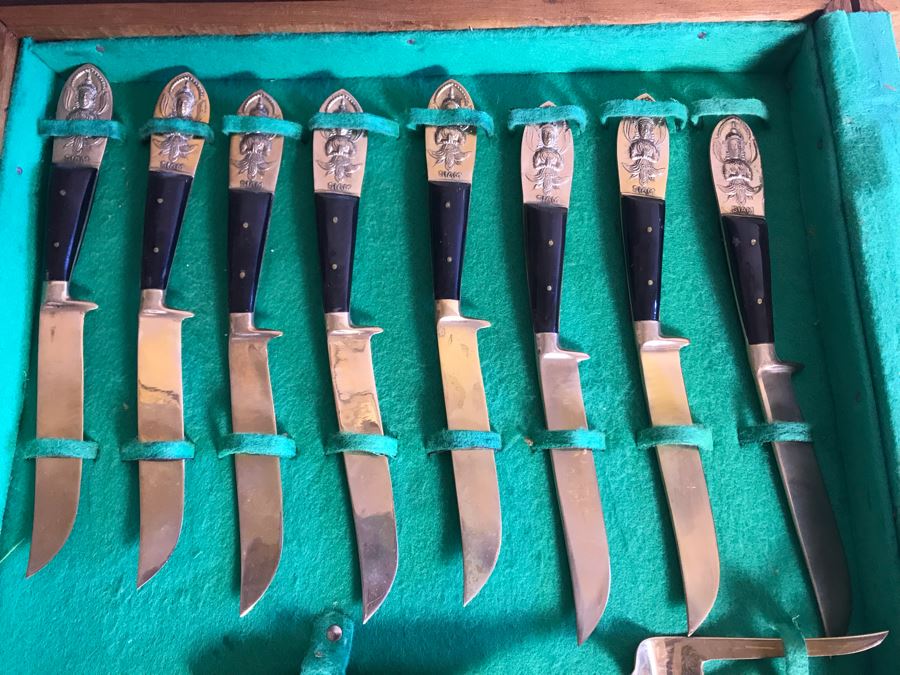 Vintage Siam Brass Flatware With Box [Photo 6]