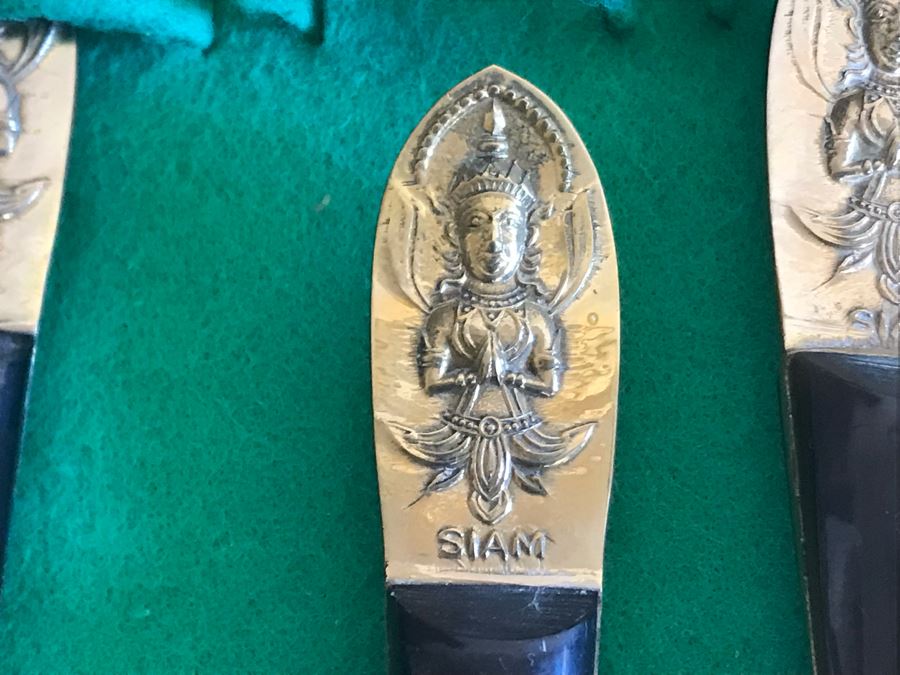 Vintage Siam Brass Flatware With Box [Photo 4]