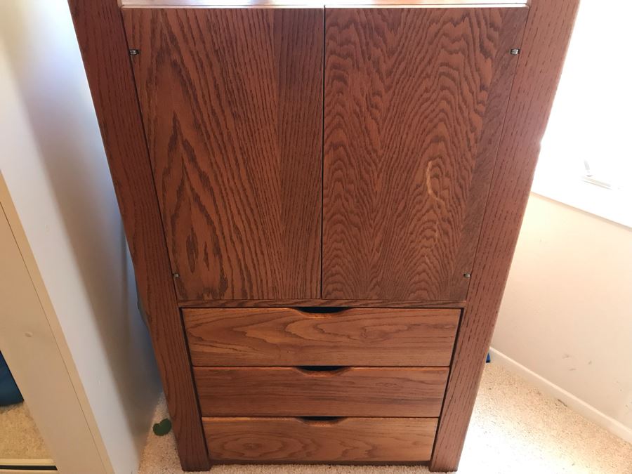 Oak Bookshelf Dresser Cabinet 29W X 20D X 84H [Photo 5]