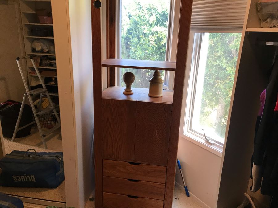 Oak Bookshelf Dresser Cabinet 29W X 20D X 84H [Photo 3]