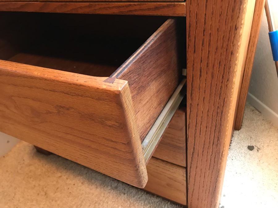 Oak Bookshelf Dresser Cabinet 29W X 20D X 84H [Photo 6]