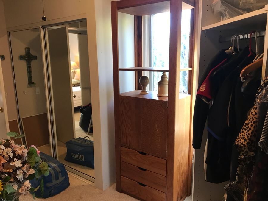 Oak Bookshelf Dresser Cabinet 29W X 20D X 84H [Photo 2]