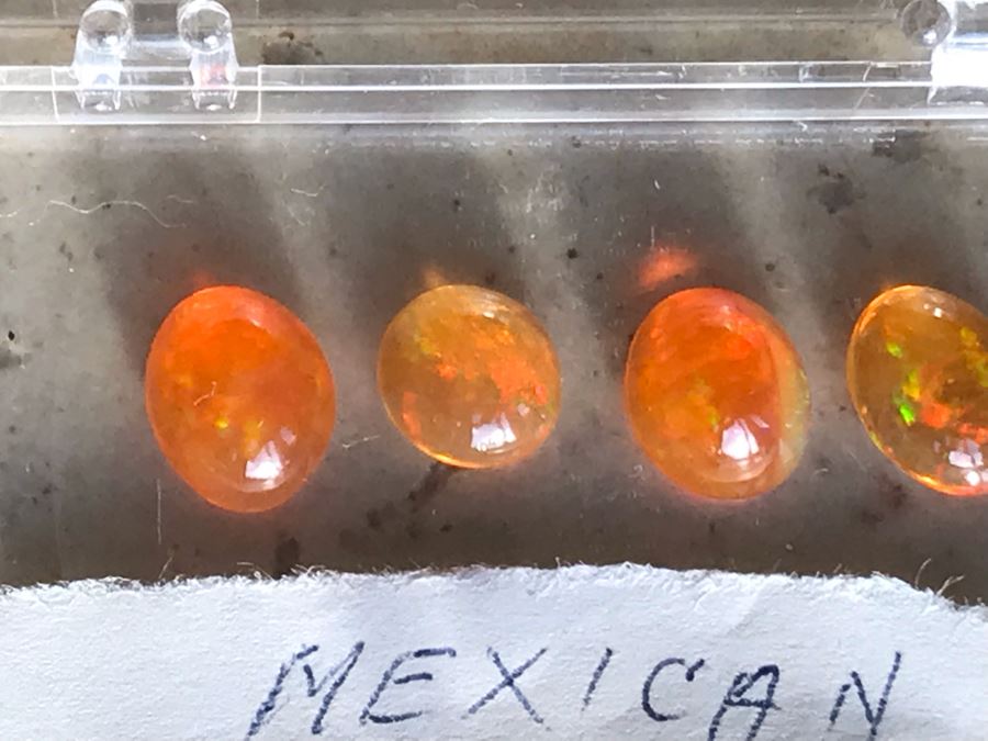 Set Of (4) Mexican Fire Opals 1.7g [Photo 7]