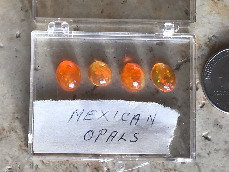 Set Of (4) Mexican Fire Opals 1.7g [Photo 5]