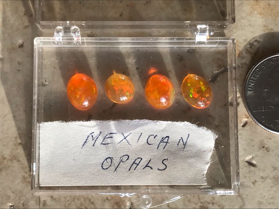 Set Of (4) Mexican Fire Opals 1.7g [Photo 9]