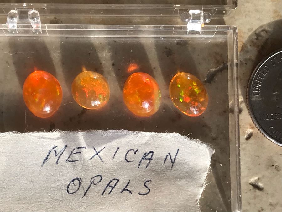 Set Of (4) Mexican Fire Opals 1.7g [Photo 10]