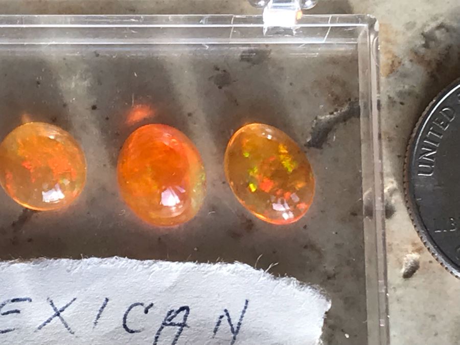 Set Of (4) Mexican Fire Opals 1.7g [Photo 8]