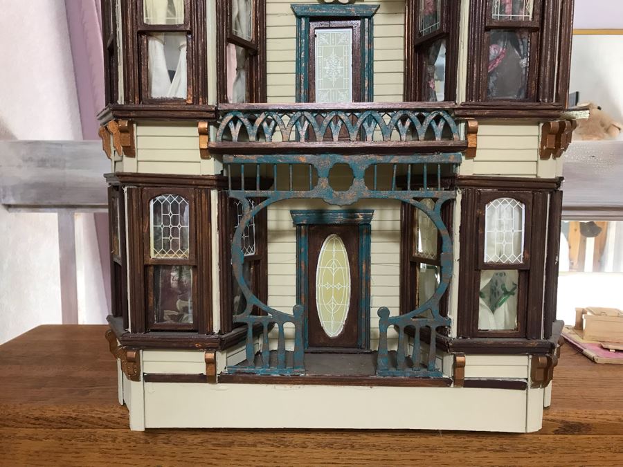 Large Victorian Doll House Furnished 23W X 18D X 36H - See Photos