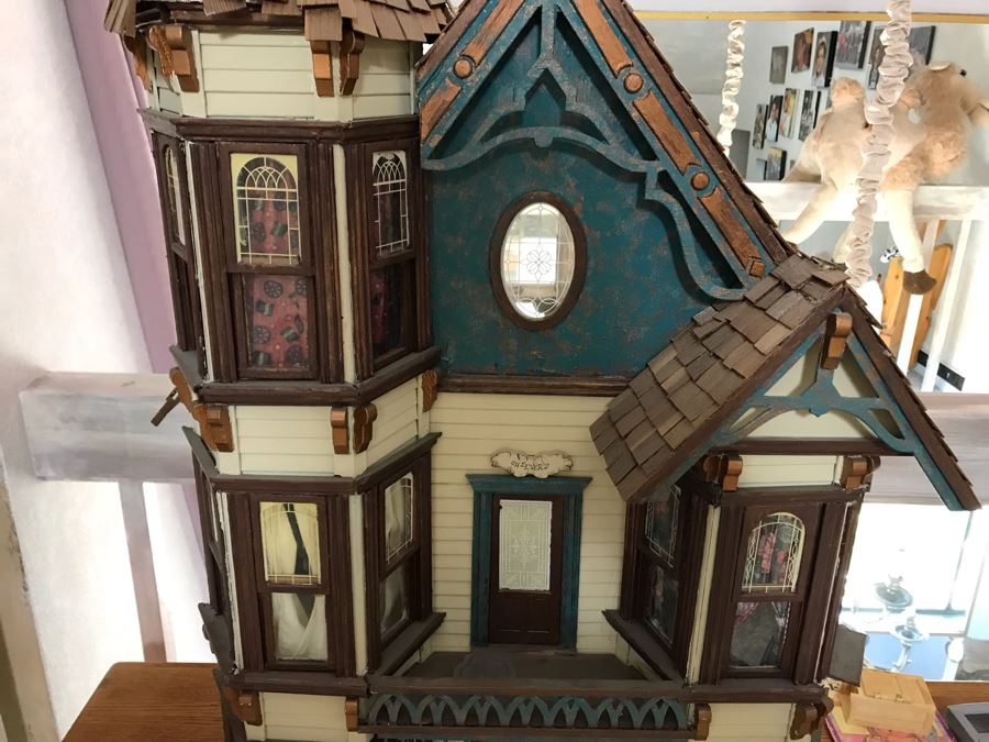 Large Victorian Doll House Furnished 23W X 18D X 36H - See Photos